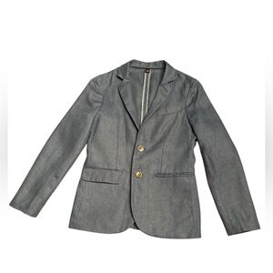 J Crew Crewcuts Boys' Ludlow unstructured suit jacket in linen blue Size 12 NWOT